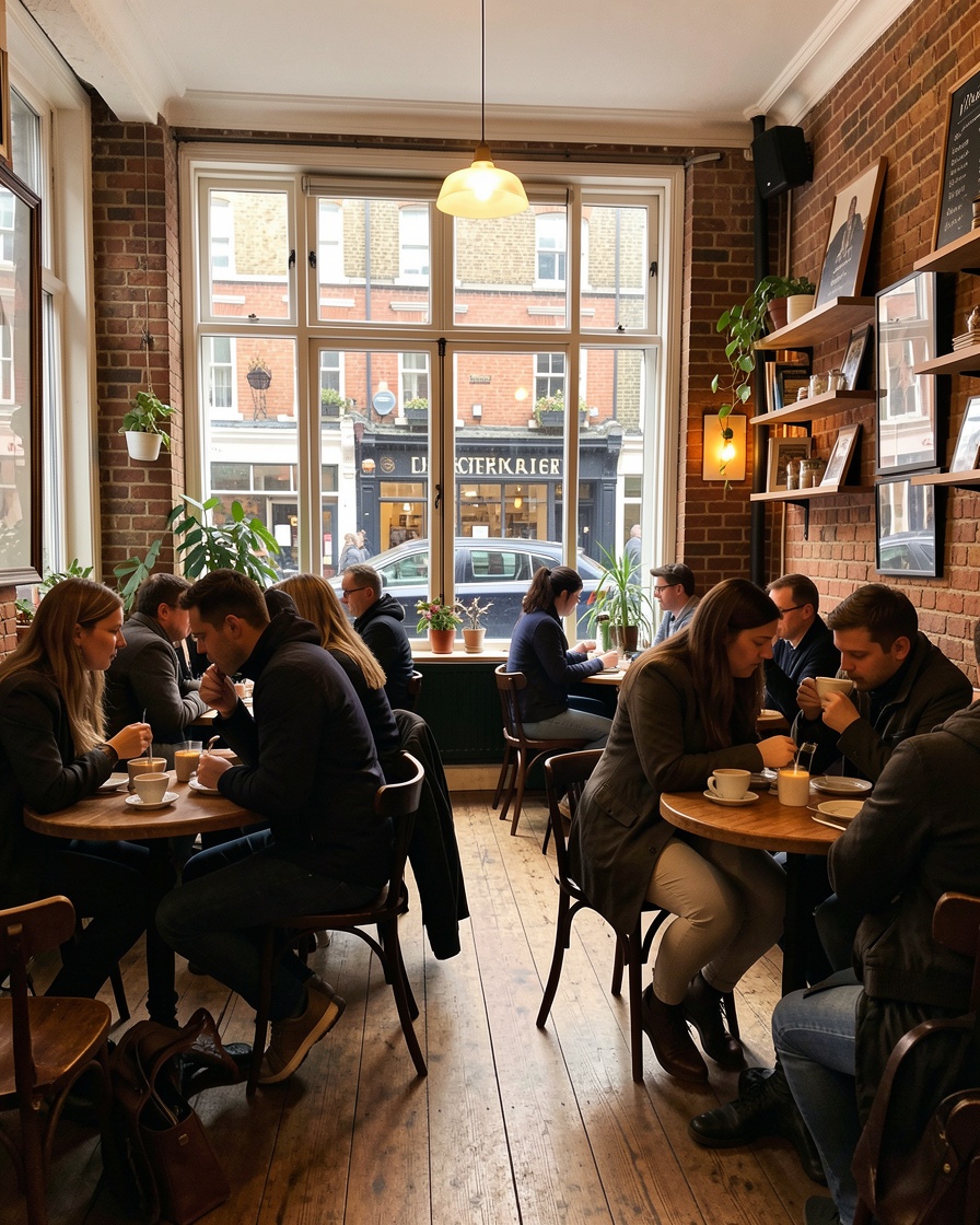 Cozy London Cafe Interior